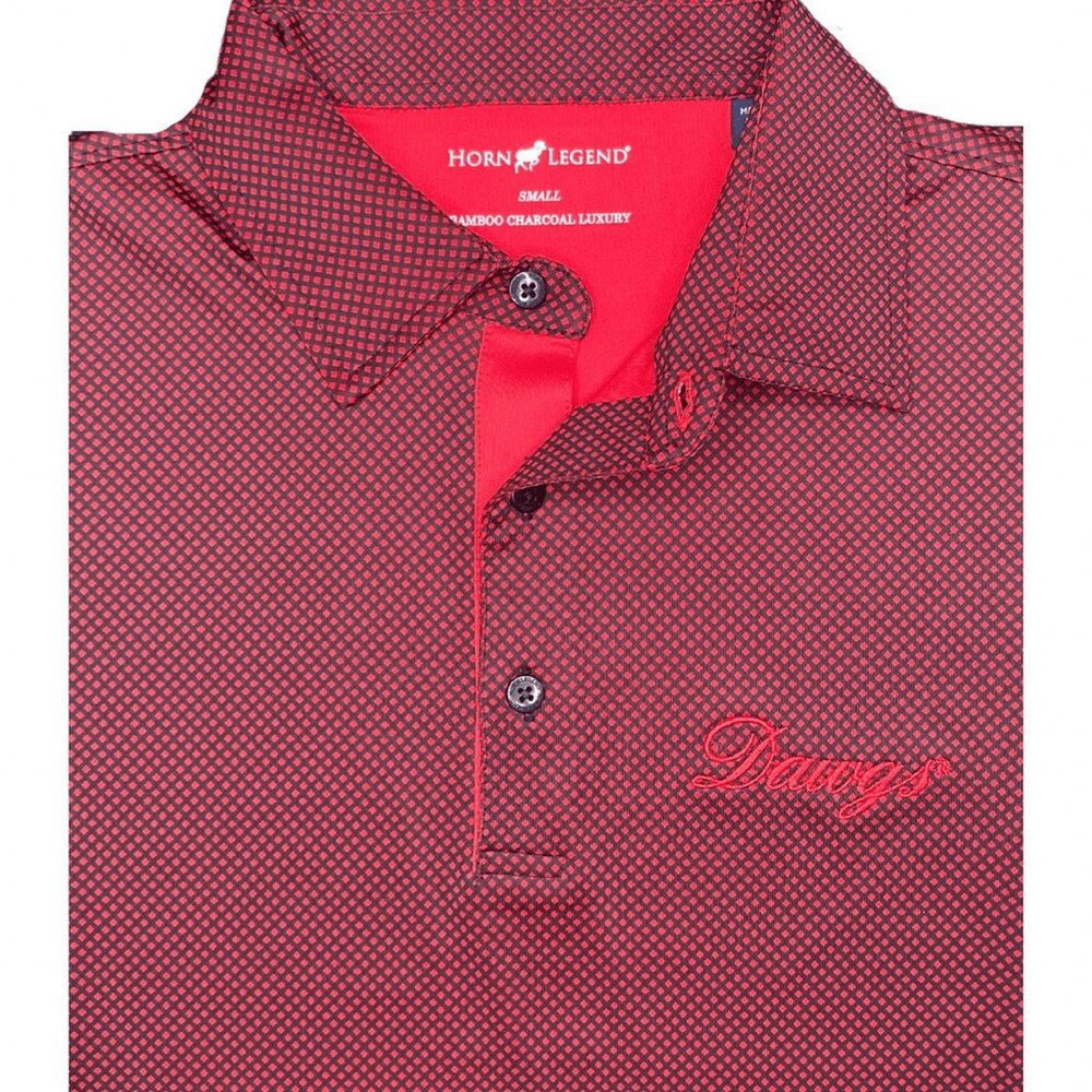 NWT-UGA DAWGS cross hatch Horn Legend polo. 2XL